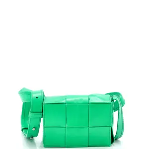 Pre-owned Bottega Veneta material Messenger Bags Cassette Crossbody Bag Maxi Intrecciato Leather Candy by Rebag