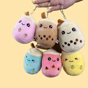 6Pcs Cute Cartoon Plush Toy Keychains, also usable as dog and cat toys, made of soft polyester blend material. Plush keychain gifts, ideal pet toys for small dogs