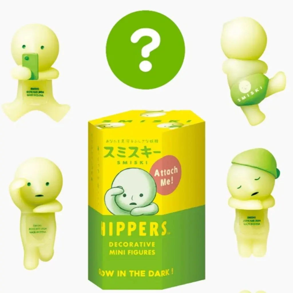 Smiski Hippers Blind Box Mini Figure – Glow in the Dark Kawaii Collectible for Phone, Laptop & Desk Decor, Mystery Surprise Gift