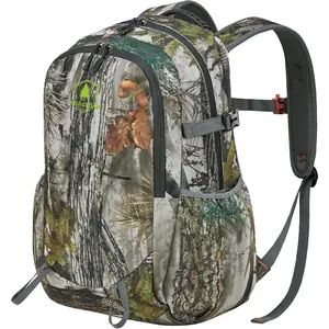 30L Kids Camo Hunting Backpack with 11 Pockets Small Lightweight Hunting Bag for Youth Day Pack for Travel Hiking Camping
