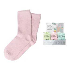 Lemon Lavender You Had Me At Aloe Super Soft Spa Socks