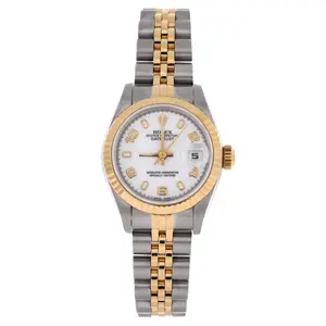 Pre-owned Rolex Oyster Perpetual Datejust Automatic Watch Stainless Steel and Yellow Gold 26 by Rebag