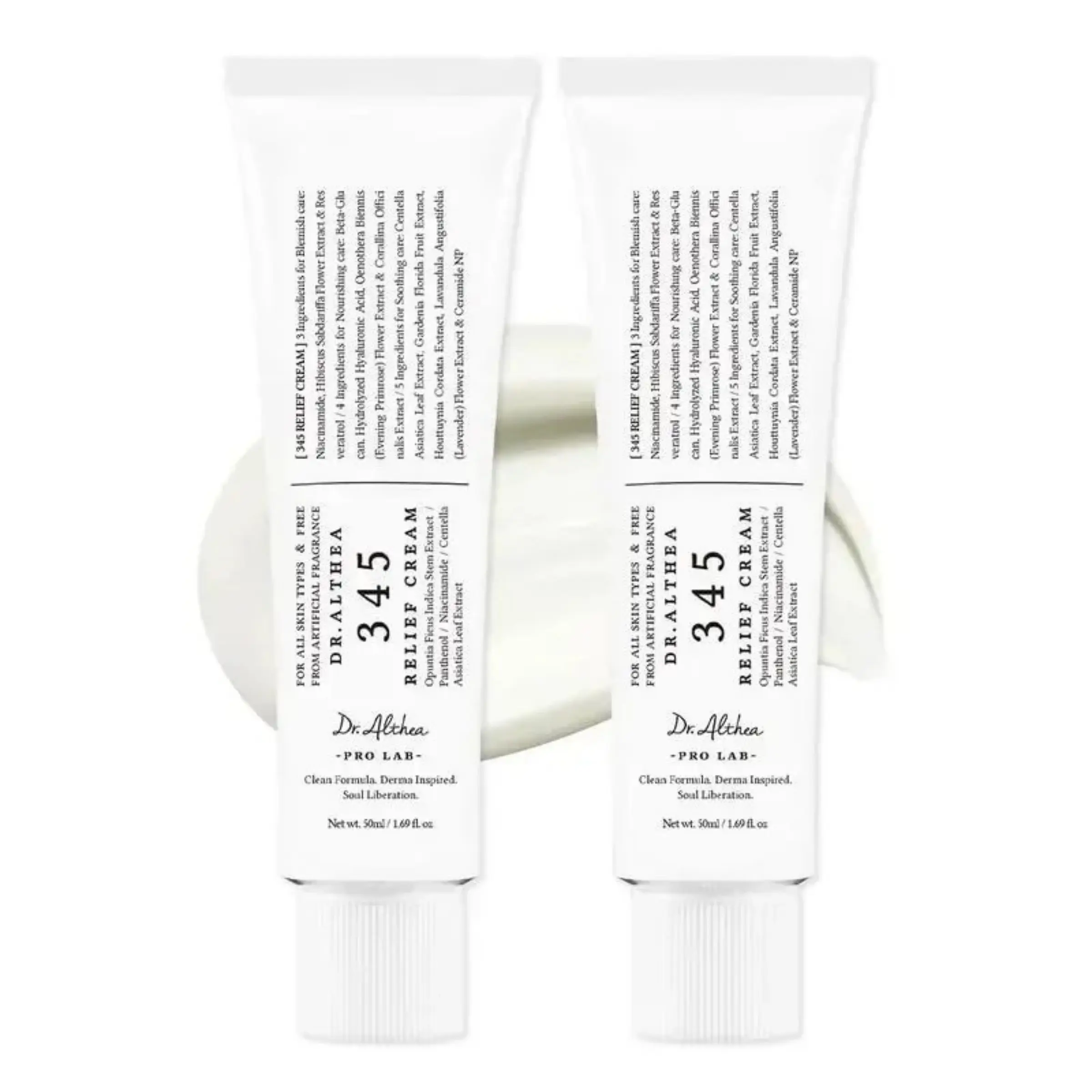 Dr. Althea 345+147 Relief Cream, Daily Face Moisturizer, BlemishRelief Care, Soothing Recovery & Moisture, Korean Vegan Skin Care for All skin Types, 1.69 Fl Oz
