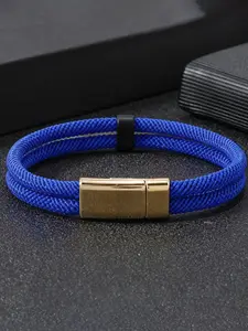 Men's double-strand braided bracelet|fashion minimalist style, with magnetic buckle, adjustable, suitable for men's daily and business wear, the perfect gift for all occasions
