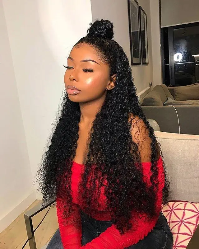 13X6 Glueless Deep Wave Wig Natural Black Closure With Drawstring Pre-Cut & Plucked HD Lace Ready To Go For Women Human Hair Bundles Wavy Dealsforyoudays #SummerVibes#tiktokshopspringglowup