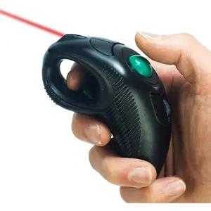 Handheld Finger Trackball Mouse with Laser Pointer, 2.4G USB Wireless Trackball Mouse for Laptop, Computer, PC