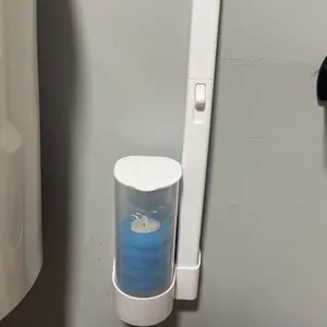 Disposable Toilet Brush and Holder Set,Extended Handle with 48 Cleaner Refills Toilet Brush for Toilet Bowl Cleaners,Bathroom Cleaning, Bathtub - Blue (Ocean Fresh Scent)