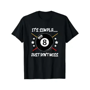 8 Ball Pool Cue Graphic T Shirt Mens Short Sleeve Crewneck Streetwear Funny Gamer Shirt Soft Cotton Casual Athletic Fit Tee for Men