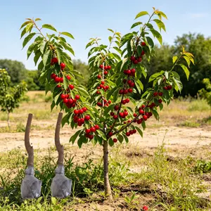 (LZ#FF)Cherry Fruit Tree Starter Plant Easy to Grow Home Garden Planting Sweet Harvest Backyard Garden Grow Your Own Fruit Tree