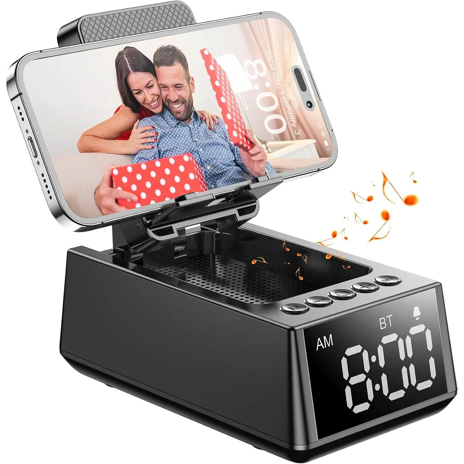 Birthday Gifts for Men Women, Cell Phone Stand  Wireless  with Anti-Slip Base, HD Sound, Stocking Stuffer Cool Gadget, Anniversary Idea Gift for Him Her Husband Wife Dad Mom