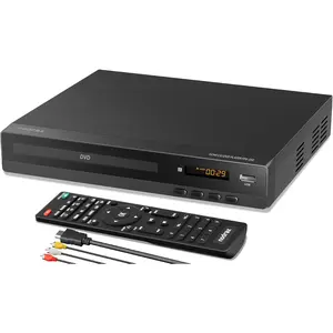 FlexaPlay Region-Free HDMI DVD Player for TV - 1080p Upscaling, USB Port, DVD/CD/MP3 Multi-Format Playback - Ultra-Compact Mini Design, Includes HDMI/RCA Cables, Remote Control