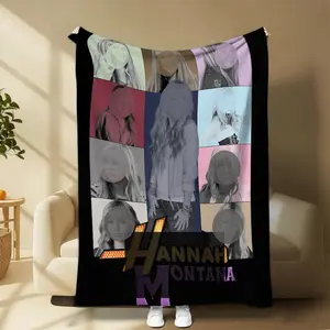 Hannnah Montana Milley Cyrus Pop Star Blanket, Teen Pop Idol Merchandise For Girls Women, Cozy Printed Bedding Nostalgic Throw Gift Idea | 070426.R0752.ID01