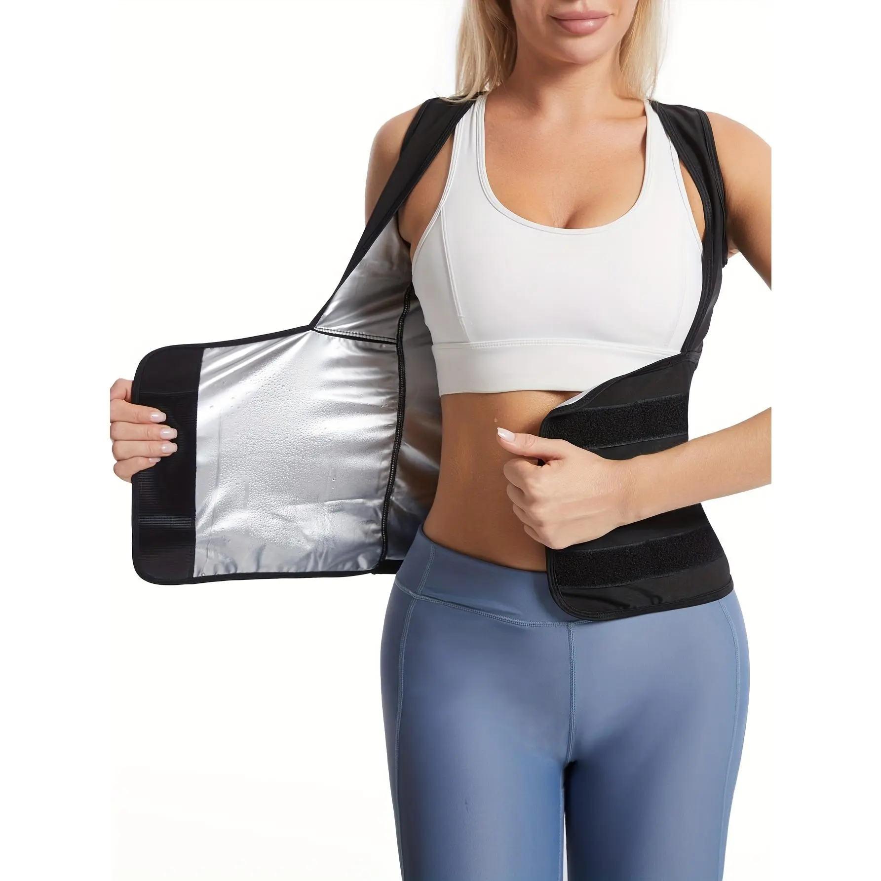 Shapewear Waist Trainer for Women - Solid Knitted Polyester Band with High Elasticity, Sweat-Absorbing Functional Wear for Workouts, Knitted Fabric Pattern, Machine Washable