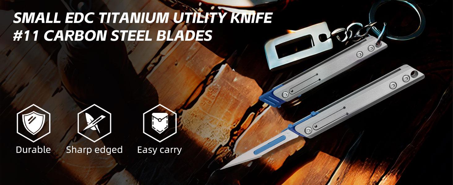 micro tech TKK3 Foldable Titanium Utility Knife, Small EDC Pocket Knife with 10pcs Replaceable #11 Blades, Folding Pocket Utility Knife for Outdoor, Cool Gadgets gift for Men micro tech TKK3 Foldable Titanium Utility Knife, Small EDC Pocket Knife with 10pcs Replaceable #11 Blades, Folding Pocket Utility Knife for Outdoor, Cool Gadgets gift for Men