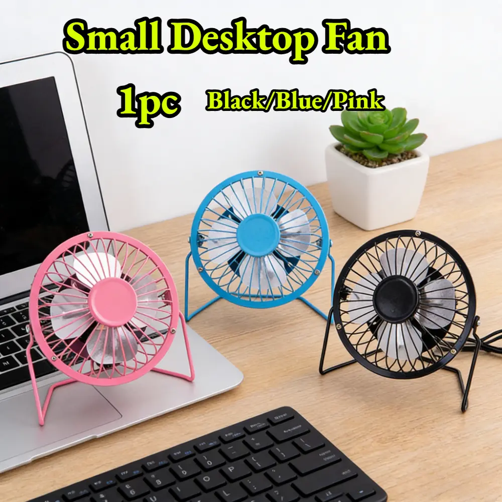 1pc USB-Port Wrought Iron Desktop Mini Fan - 360° Flexible Adjustment, Silent 3-in-1 Portable Cooling Fan for Working, Studying, Fishing (Sports & Outdoor Leisure Equipment)