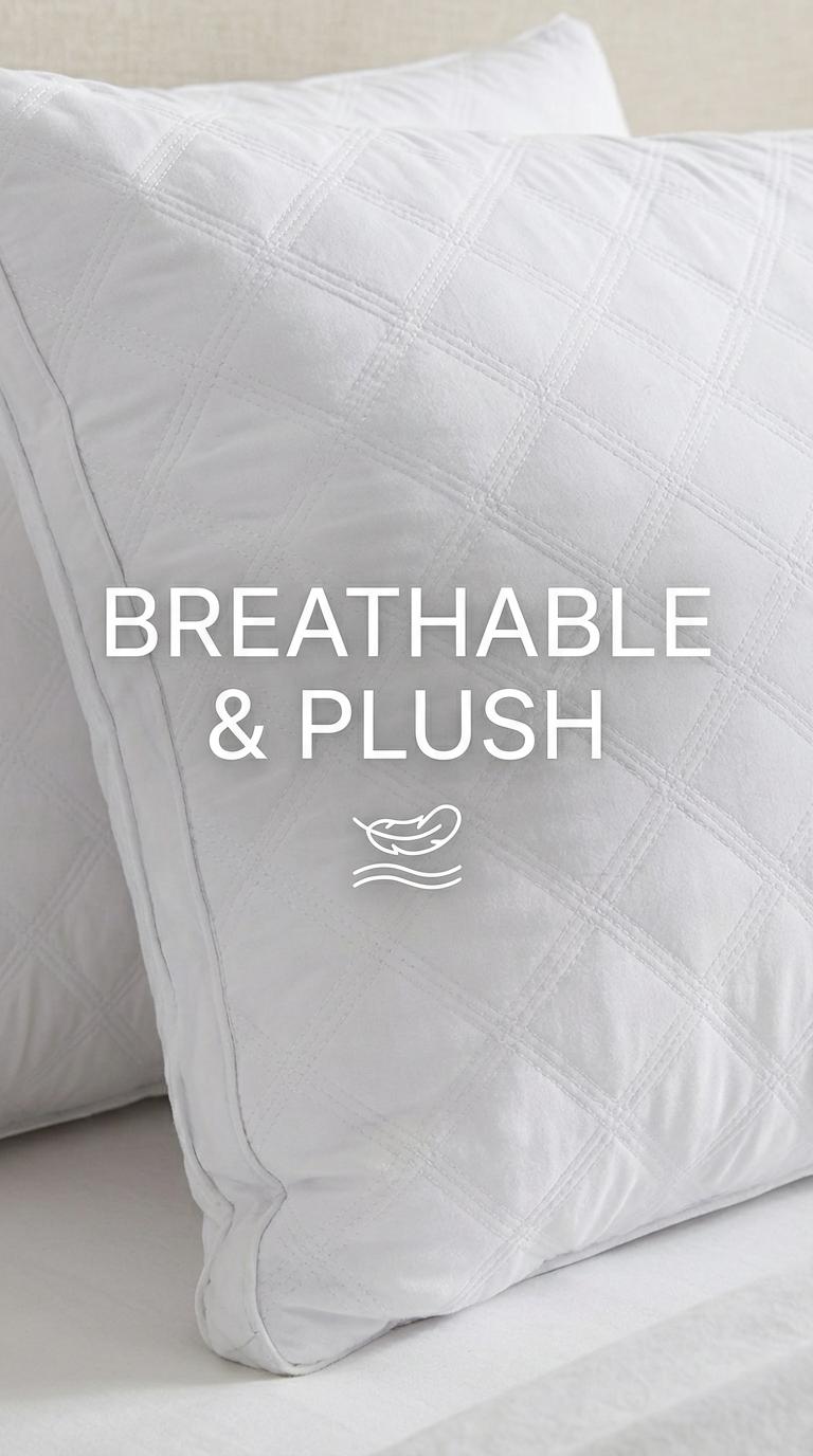 Hotel Luxury at Home - 2 Pack Ultra Soft Bed Pillows, Cloud-Like Comfort for All Sleep Positions