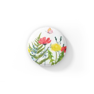 Wildflowers Pin Back Button, Magnet, Keychain