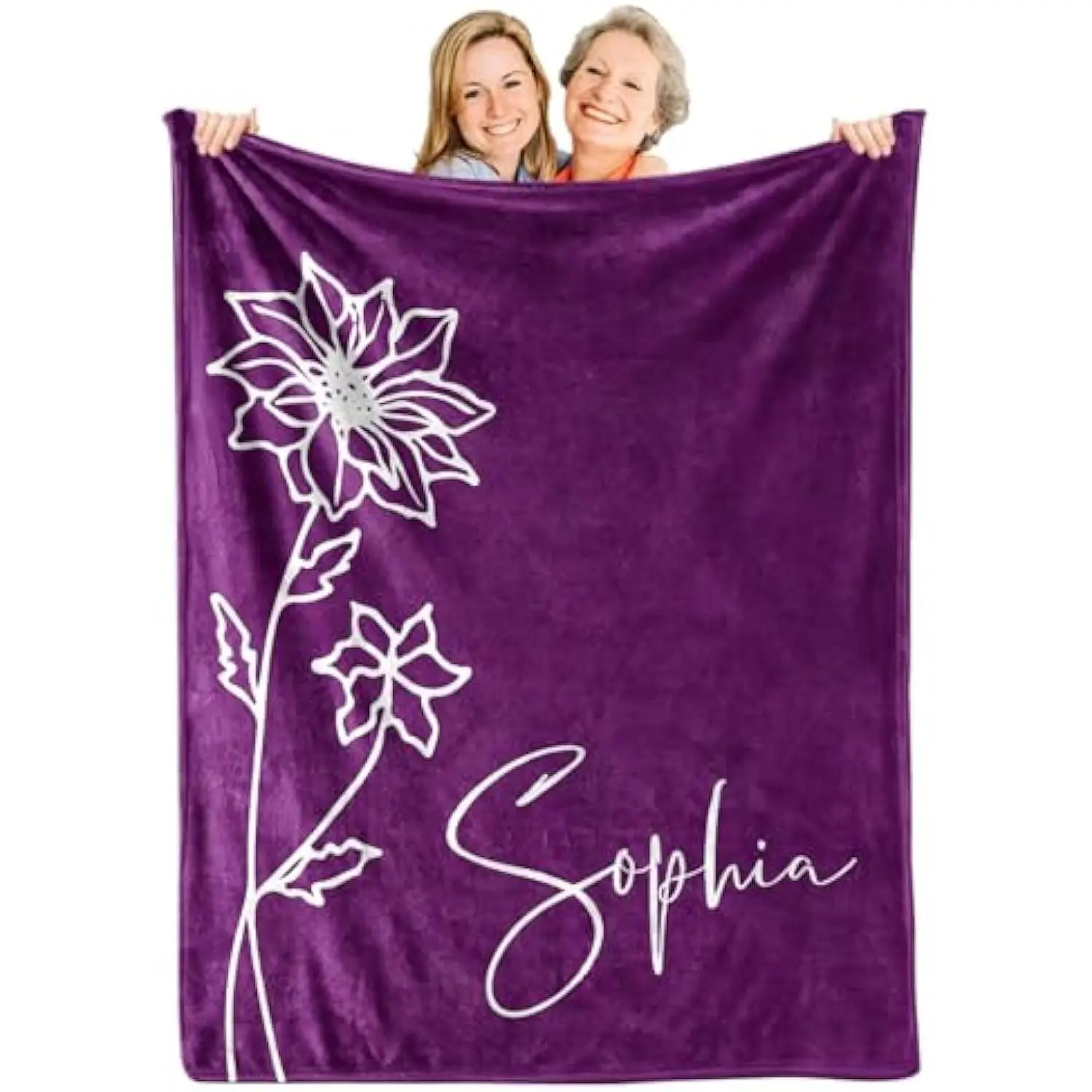 Eyesoul Custom Photo Memorial Blanket Throw, Cozy Soft-Comfy Bedding Blanket, Personalized Memory Gift for Loss of Loved Ones (Mom, Dad, Son, Daughter), Cozy Blanket Throw, Soft Comfy Blanket