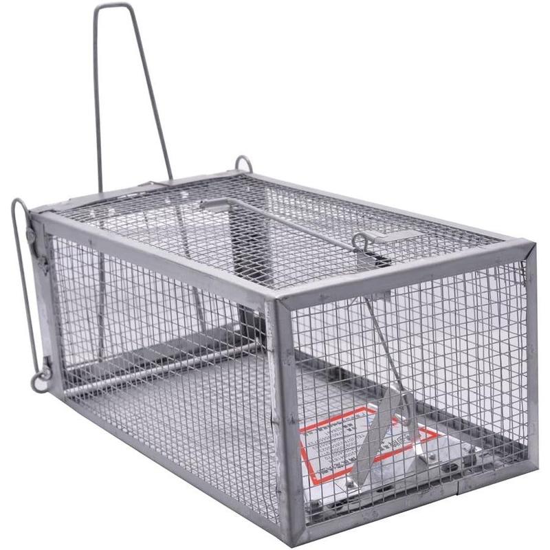 Quality Rat Trap, Humane Live Animal Mouse Cage Traps, Catch and Release Mice, Rats,Chipmunk, Pests, Rodents and Similar Sized Pests for Indoor and Outdoor, 10.6 X 5.63 X 4.33 Inches, One-Door