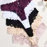 5-Pack Elegant Lace Printed Women Thong Panties Fashion Panties