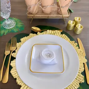 Gold Reef Charger Plates set of 6