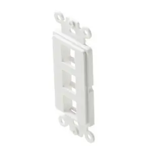 CMPLE  White Decorator Style Keystone Insert- 3 Port
