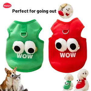 [HipiPet] Cute Big Eyes Small Dog Sweatshirt | Spring/Autumn Style, Suitable for Bichon Frise, Poodle, and Schnauzer | Cute and versatile, perfect for walks, everyday wear, and photo opportunities!