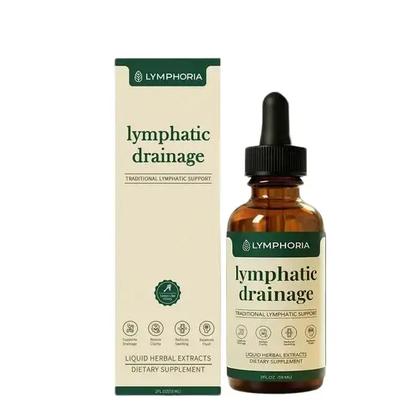 Lymphoria Lymphatic Drainage Drops - 3X Strength, 59ml Health & Wellness Supplement for Detox, Bloat Relief