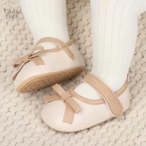 Global Baby 2026 Small Leather Shoes Spring Girl Soft Sole Anti-slip Toddler Shoes r Shoes baby girl Shoes (0-3 years) - ballet sneakers Infant Baby Girls Moccasins Cute Bowknot Soft Sole