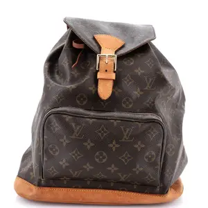 Pre-owned Louis Vuitton Canvas Coated Backpacks Vintage Montsouris Backpack Monogram Canvas GM by Rebag