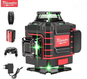 Milwaukee M12 2-Line Cross Line Laser Level, 12V Lithium Battery-Powered High Precision Self-Leveling Vertical Alignment Device with ±0.2mm Accuracy for Wall Layout, Flooring Installation (Tools & Hardware, Hand Tools Accessory)
