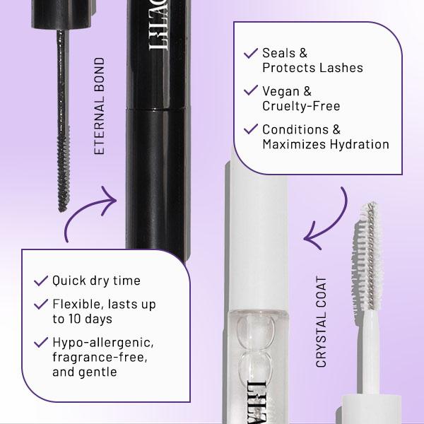 Lilac St. DIY Lash Extensions Eternal Cluster Lash Kit  – Originals, Midnight & Prism Styles – 30 Individual Natural Lash Clusters, Bond & Seal Applicator, for At-Home Longwear Lash Extensions Eyelashes Makeup