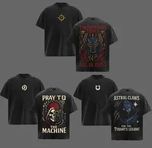Warhammer 40K New Release Vintage Washed Tee | Grimdark Sci-Fi Graphic Shirt | Premium Cotton T-Shirt for Fans of Imperium, Space Marines & Chaos | Retro Battle Aesthetic Streetwear Apparel
