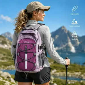 Forest-Style Color-Blocking Couple Backpack, Lightweight Large-Capacity Multipurpose Sports Outdoor Bag, Suitable for Hiking，Camping and Travel