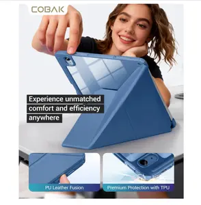 Case for iPad (A16) 11th Generation 11 Inch 2025, iPad 10th Generation Case 10.9 Inch 2022 - Protective Cover with Multi-Angle Includes Portrait Stand, Pencil Holder and Auto Wake/Sleep- Blue