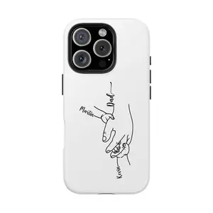 Personalized Dad With Kids Names Phone Case for iPhone 17, 16, 15, 14, 13, 12, 11 & Samsung S23 - S26
