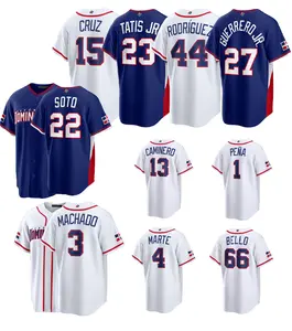 2026Dominicanbaseball Baseball Jersey White , Classic US Baseball Jersey, Perfect for Game Day & Street Style, Men’s Women’s Sports Jersey