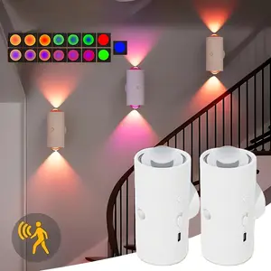 Motion-sensor Night Light,  USB Rechargeable Sticky Magnetic Night Light for Cabinets, Stairs and Bedroom, Dimmable LED Night Light outdoorfun