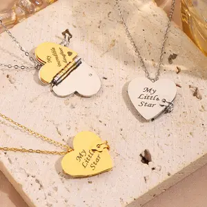 My Love Book Necklace - Heart-shaped Pendant, the perfect gift for your loved one.