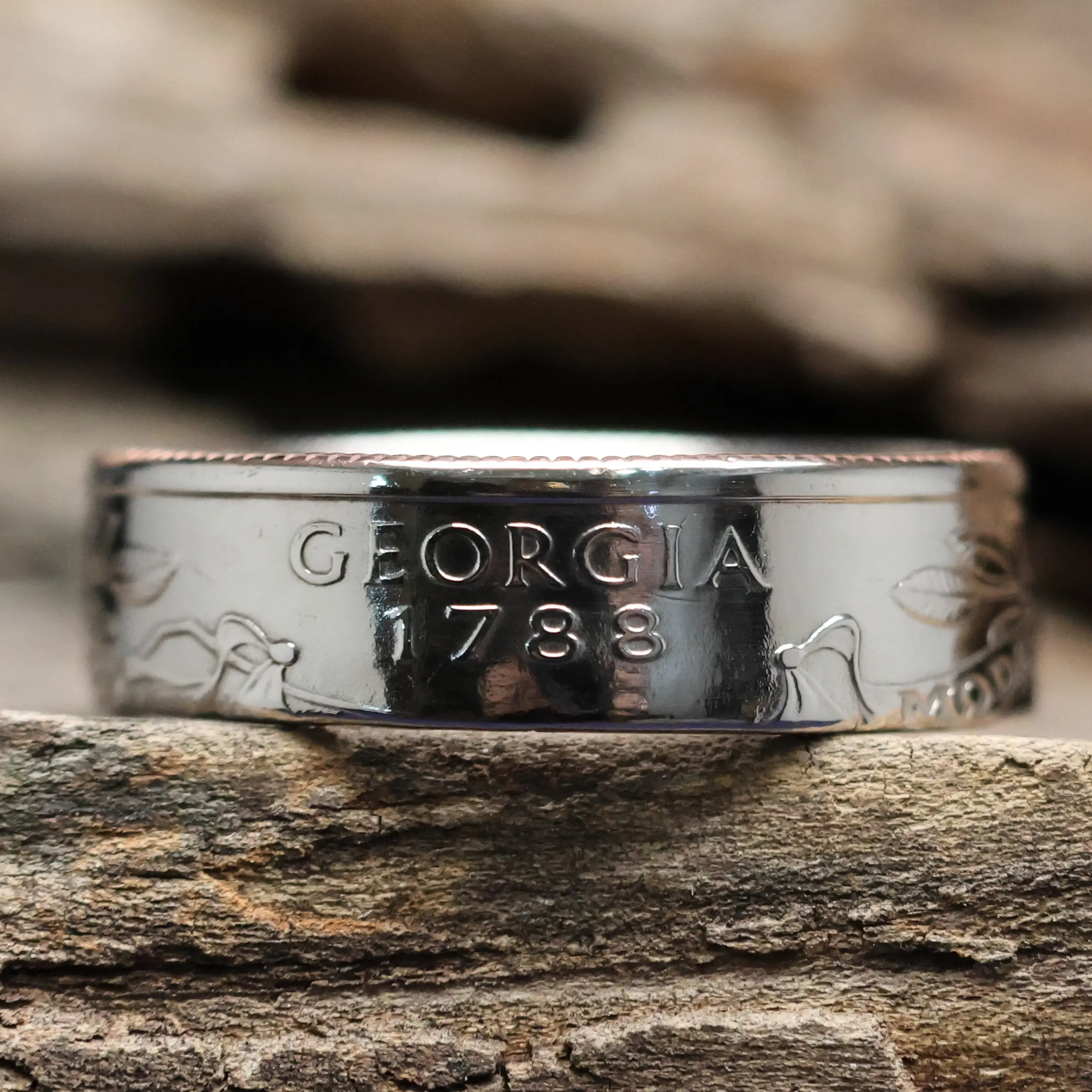 Georgia State Quarter Coin Ring - Copper Clad, Female Male Daily