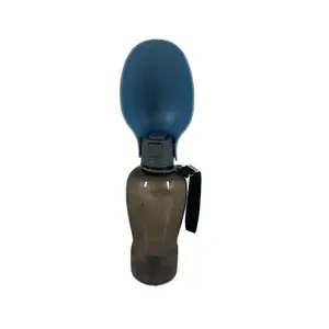 Blue Portable Dog Water Bottle 19oz, Large Size, Dispenser for Dogs, 3"L x 3"W x 10.2"H, Suitable for Travel and Everyday Use