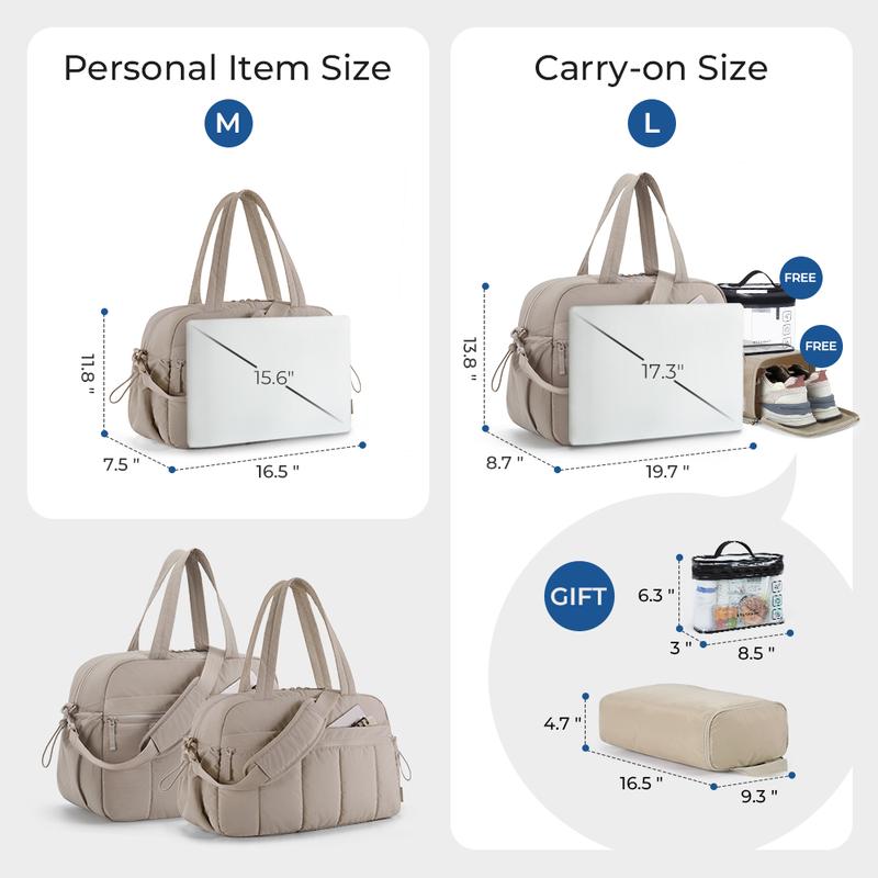 BAGSMART Puffy Water-Resistant Gym Travel Duffel Bag for Women with Wet Pocket, Carry on Weekender Bags, Water Resistant Workout Bag Sports Gym er Bags, Water Resistant Workout Bag Sports Gym TikTokShopHolidayHaul