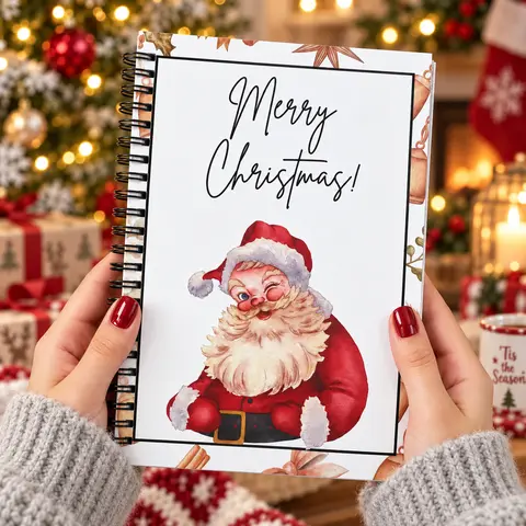 Gift Card Booklet Christmas- Surprises on Every Page, Diy Spiral Bound Gift Card Book,Colorful Merry Christmas Cards Books , DIY Personalized Xmas Gifts for Family, Friends, Students