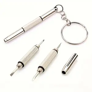 1pc Mini Screwdriver, Glasses, Screwdriver, Computer Repair, Watch Repair, Multi-function Three-purpose Screwdriver - Portable Glasses Repair Tool, Sunglasses Watch Repair Tool Keychain