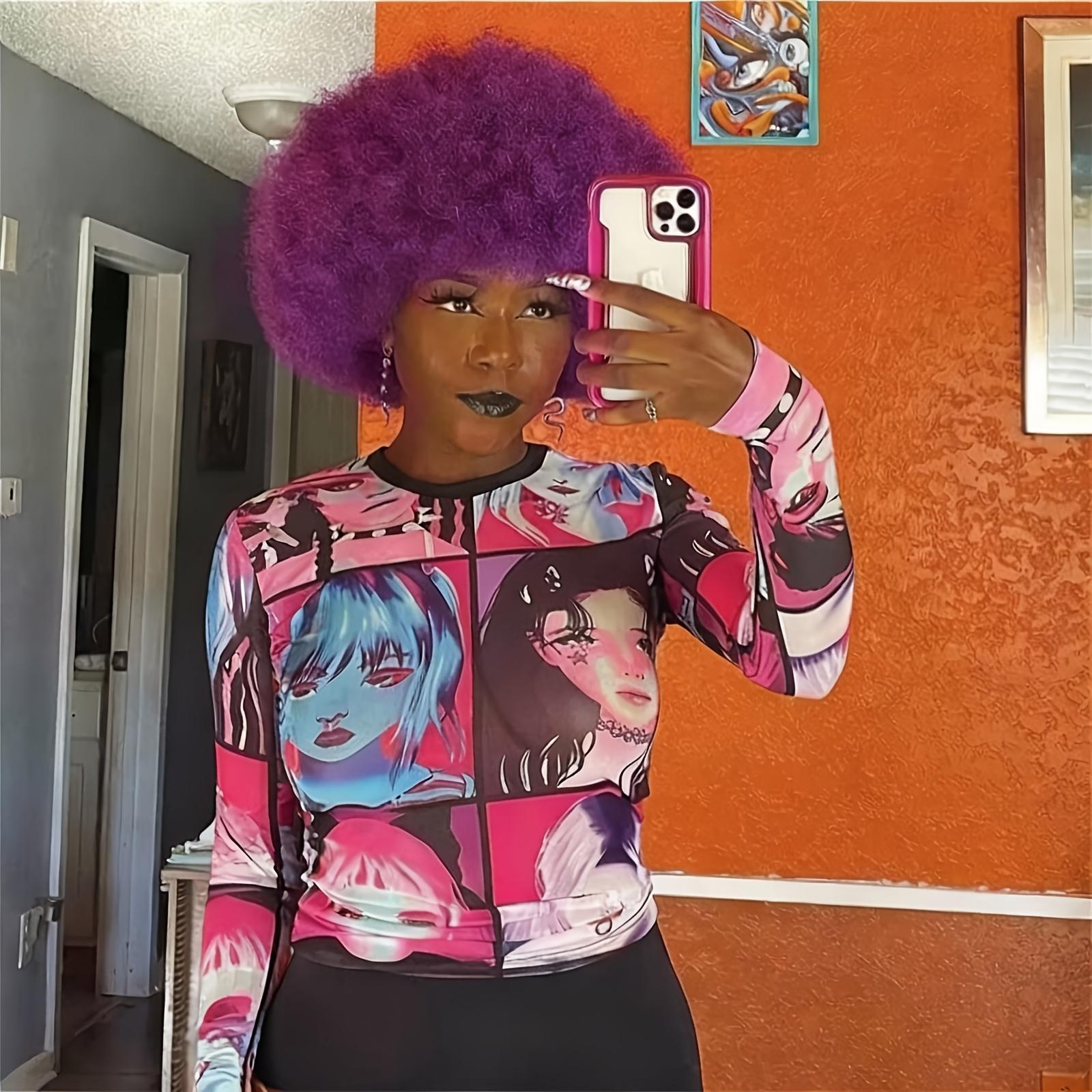 A Vintage 70S Afro-Style Curly Wig with Density, Featuring a Soft And Full Fluffy Look, Perfect for Parties And Cosplay