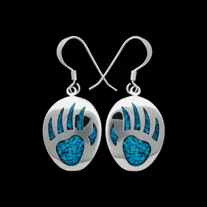 925 Sterling Silver Bear Claw Earrings, Bear Paw Earrings, Tracker Earrings, Outdoorsy Earrings