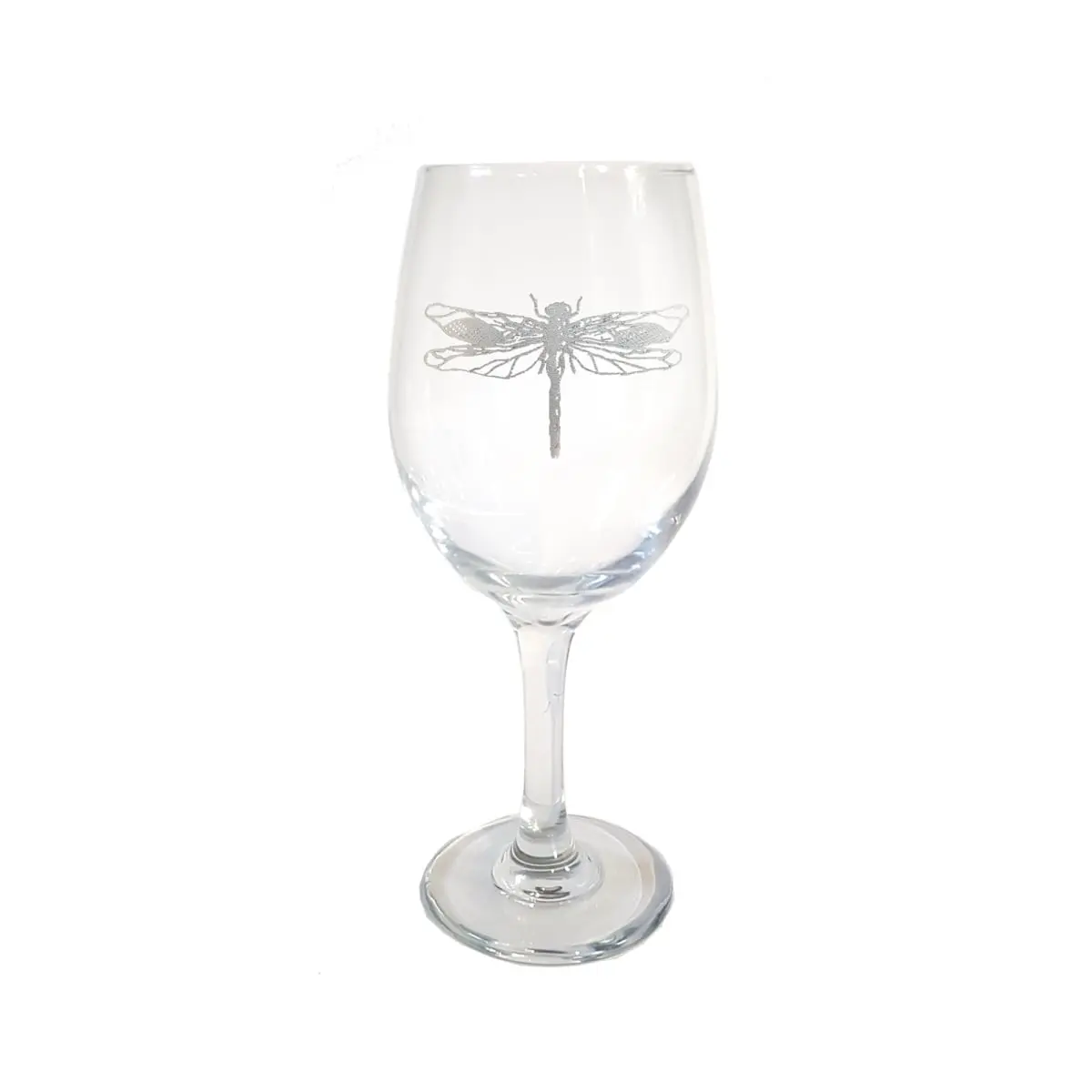 Lyoncraft WIDF01 18 oz Dragonfly Engraved Wine Glass