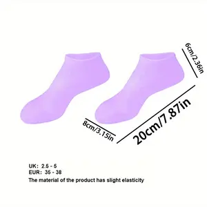 [1pair Silicone Socks] 1 Pair Silicone Socks for Dry Cracked Feet |   Women's Foot Socks for Moisturizing, Cracked Heel, Intensive Moisture Foot Care, Moisturizing Foot Mask
