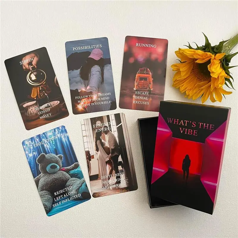 Vibe Oracle Cards Deck, Oracle Cards for Beginners, Oracle Deck Used for Career and Life Relationships, Twin Flame, Soulmate, Karmic Connection