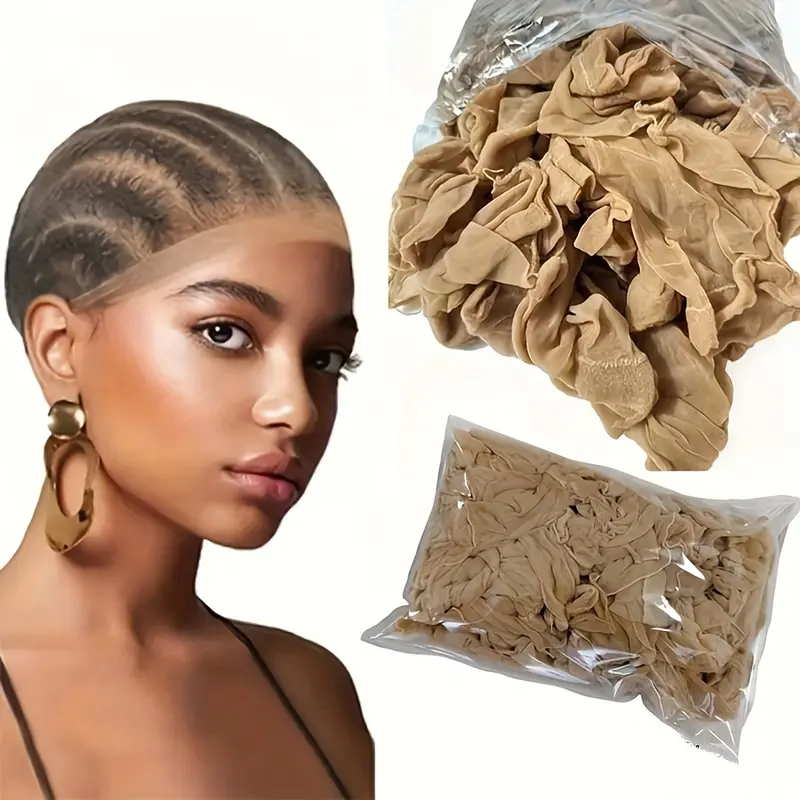 [20pcs Ultra Thin Invisible Hairbands & Scrunchies] Stretch-fit Nylon Wig Cap - HD Styling, Sheer Mesh, Breathable Net for Quick Weave, Hair Extensions